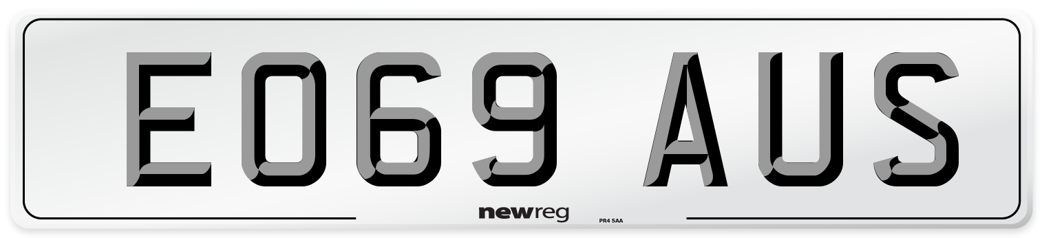 EO69 AUS Number Plate from New Reg